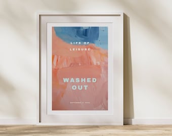Washed Out Musik Poster - Chillwave Poster Art - Shoegaze Poster - Dream Pop Poster - Wall Art für Vinyl Liebhaber - abstrakte Malerei Wandkunst