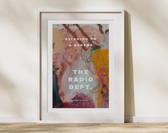The Radio Dept. Poster - Clinging To A Scheme - Shoegaze Poster - Dream Pop Poster - Wandkunst für Vinyl Liebhaber - Indie Rock Art