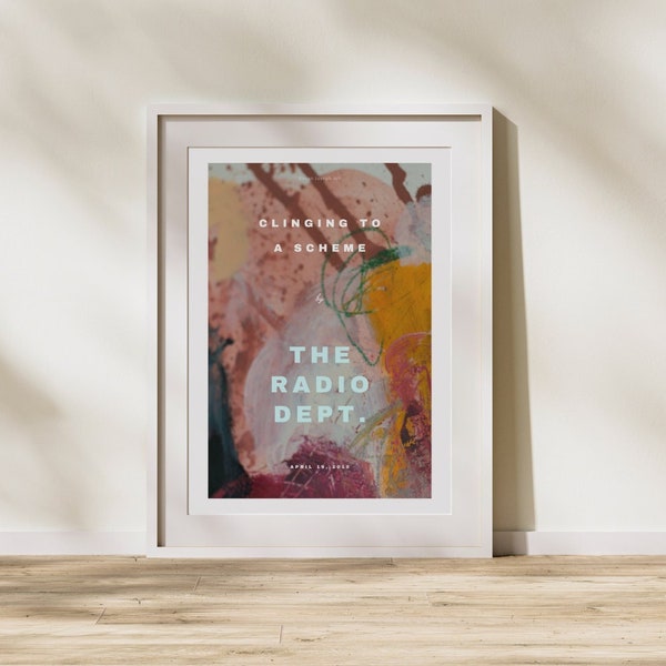 The Radio Dept. Poster - Clinging To A Scheme - shoegaze poster - dream pop poster - wall art for vinyl lovers - indie rock art