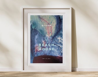 Beach House Album Poster - Bloom by Beach House - Shoegaze Poster - Dream Pop Poster - Wandkunst für Vinylliebhaber - Indie Rock Art