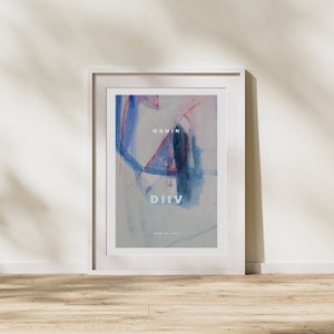 DIIV album poster - Oshin by Diiv - shoegaze poster - dream pop poster - wall art for vinyl lovers - indie rock art
