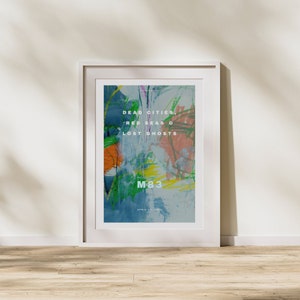 M83 album poster - French pop music - shoegaze poster - dream pop poster - wall art for vinyl lovers - indie rock art