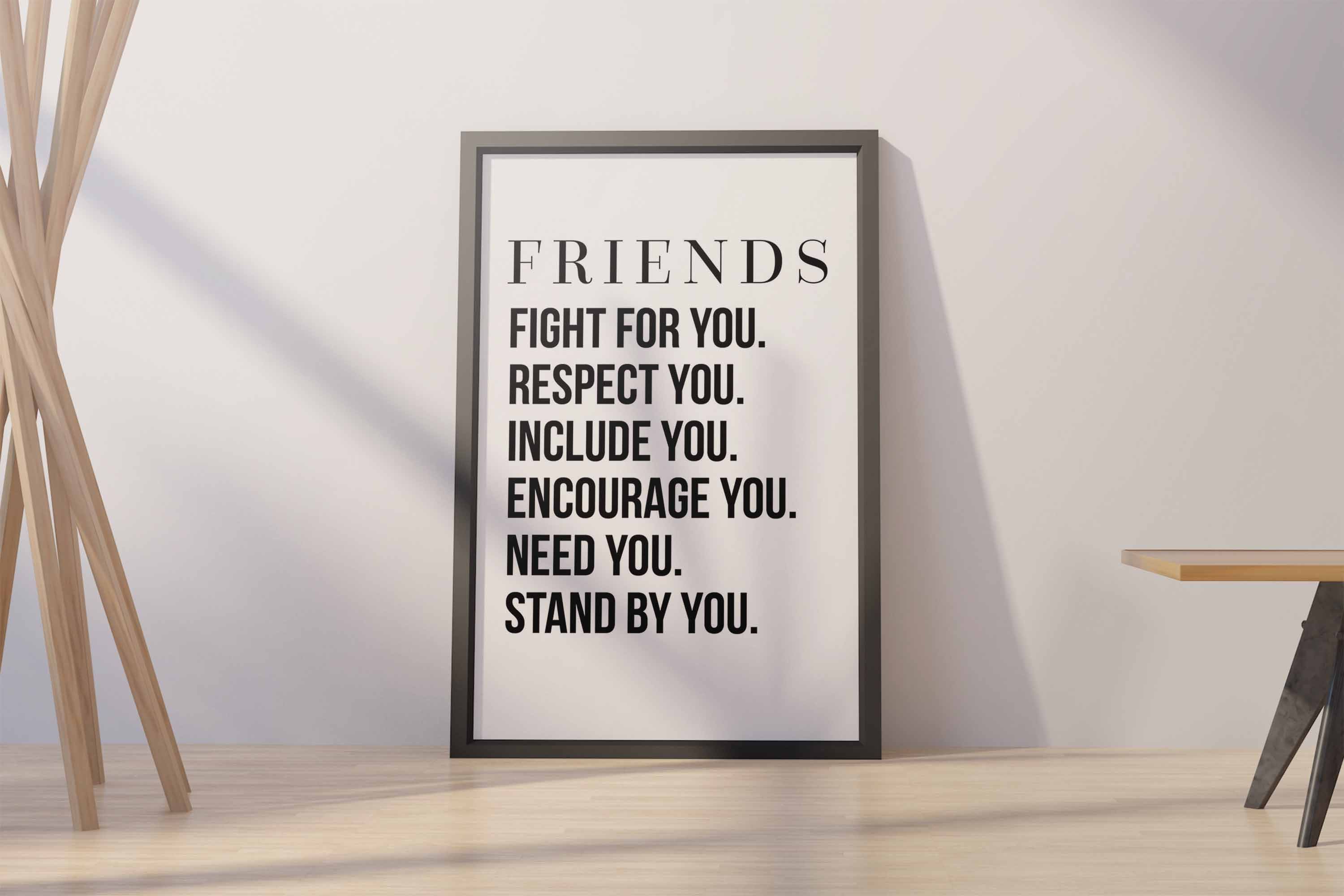 Friendship Wall Art DIGITAL DOWNLOAD Friends Friend Gift | Etsy