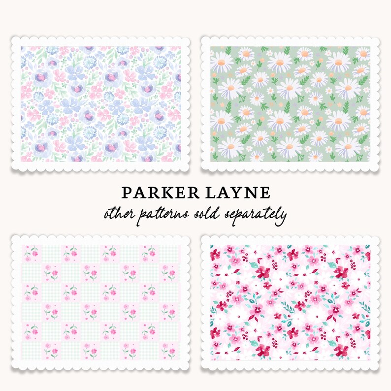 4th of July Ditsy Floral Seamless Pattern: Red, White & Blue Watercolor ...
