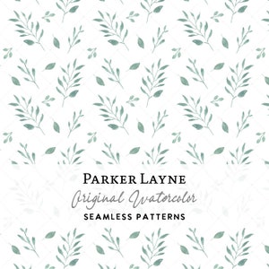 Botanical Leaves Seamless Pattern: Greenery Vintage Design (Digital File)