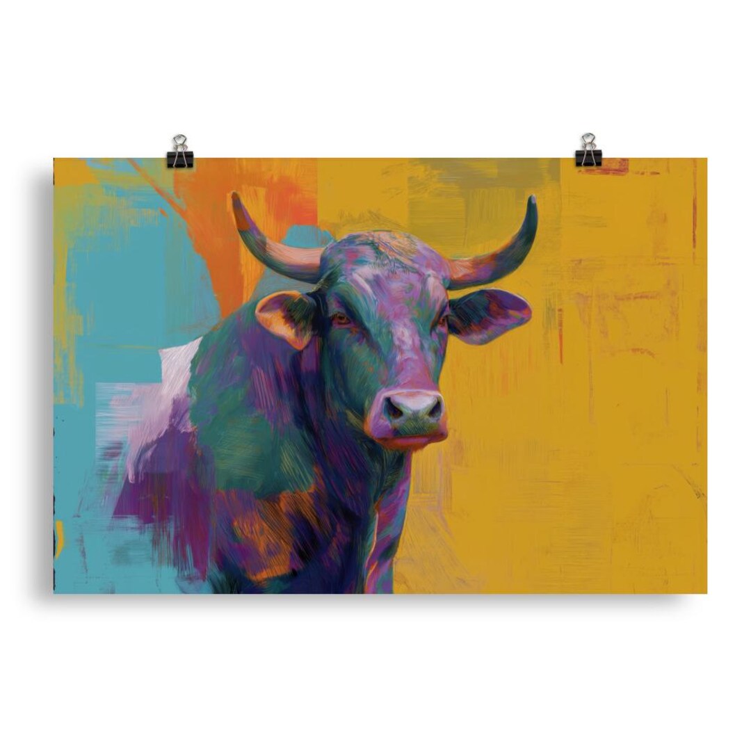 Brahma Bull Art Print Photo Paper Poster - Etsy