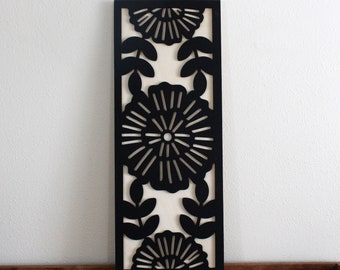 LRG Windflower Panel Wood Sign | 9"X23.5" Vertical Floral Wood Wall Hanging