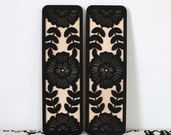 Windflower Panels (Set of 2) | Flower Wall Hanging