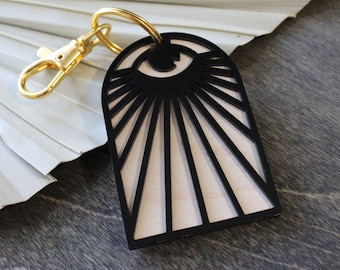 Eye Arch Keychain | Wood & Acrylic Keychain