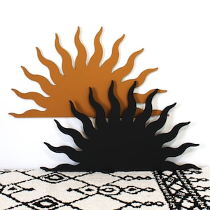 Sunburst Wood Sign | Sun Wall Hanging