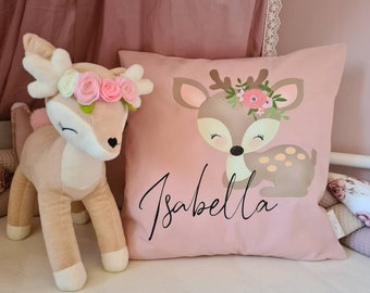 Oreiller cerf Bambi | pour les filles | personnalisé