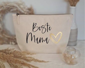 Kosmetiktasche Beste Mama Natur personalisiert als Geschenk