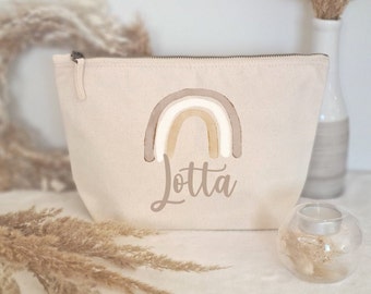 Kosmetiktasche | Boho Regenbogen | mit Namen | personalisiert