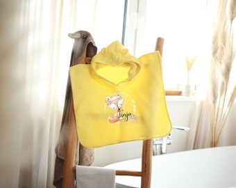 Bath poncho with deer-Bambi | personalized | as a gift