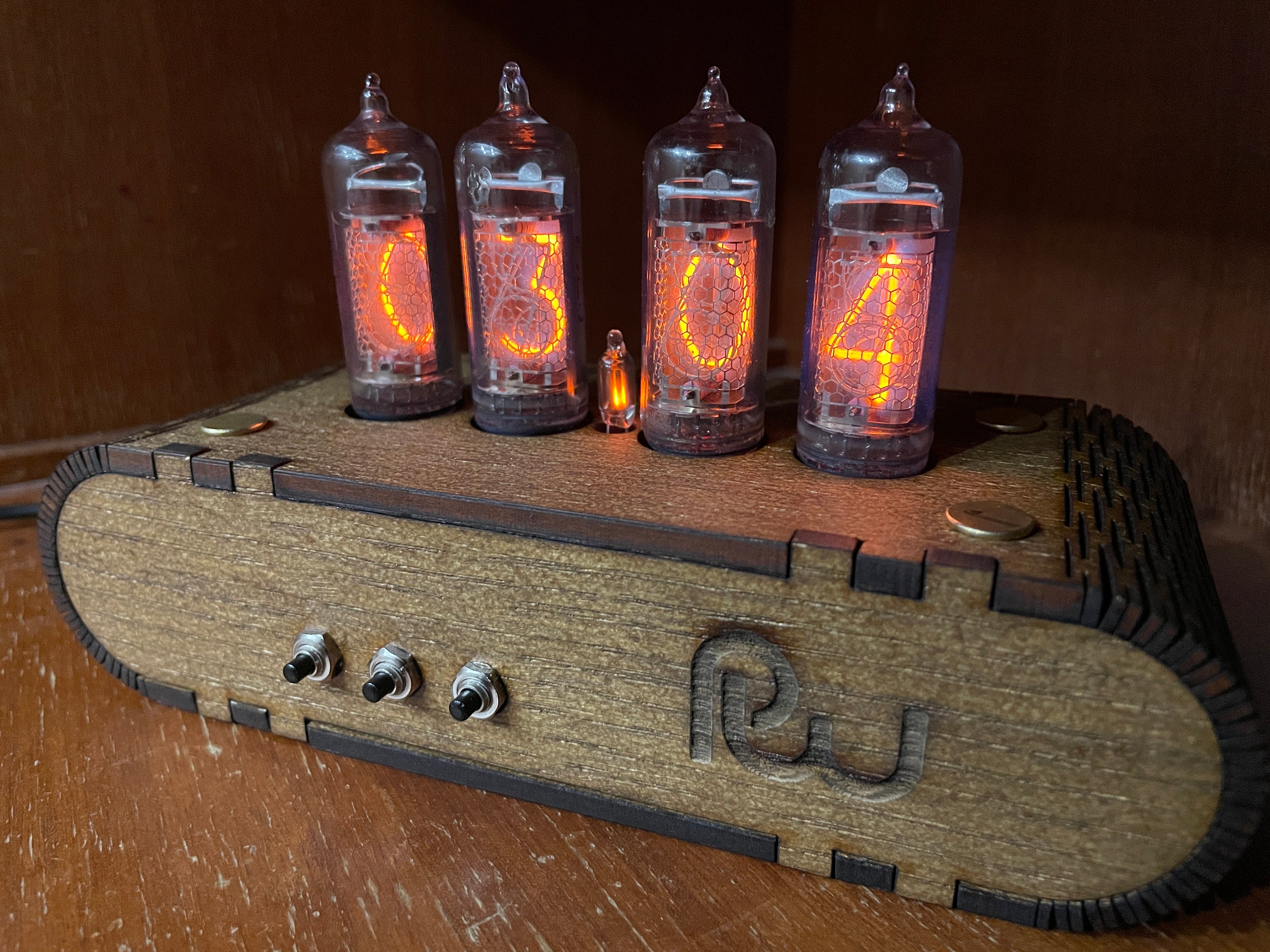 Nixie Clock Kit IN14 gofra with Tubes and Wooden Etsy Australia
