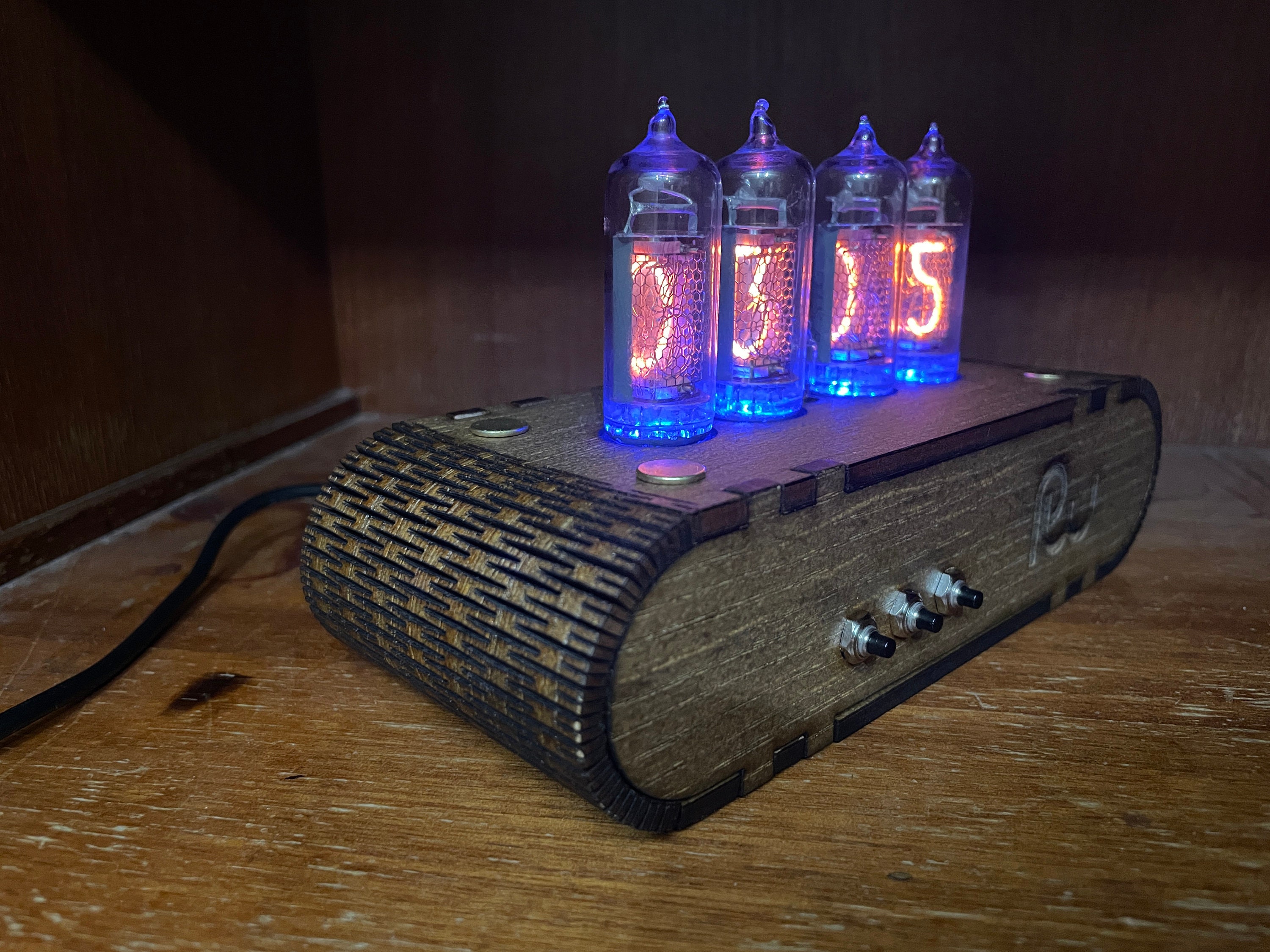 Nixie Clock Kit IN14 gofra with Tubes and Wooden Etsy Australia