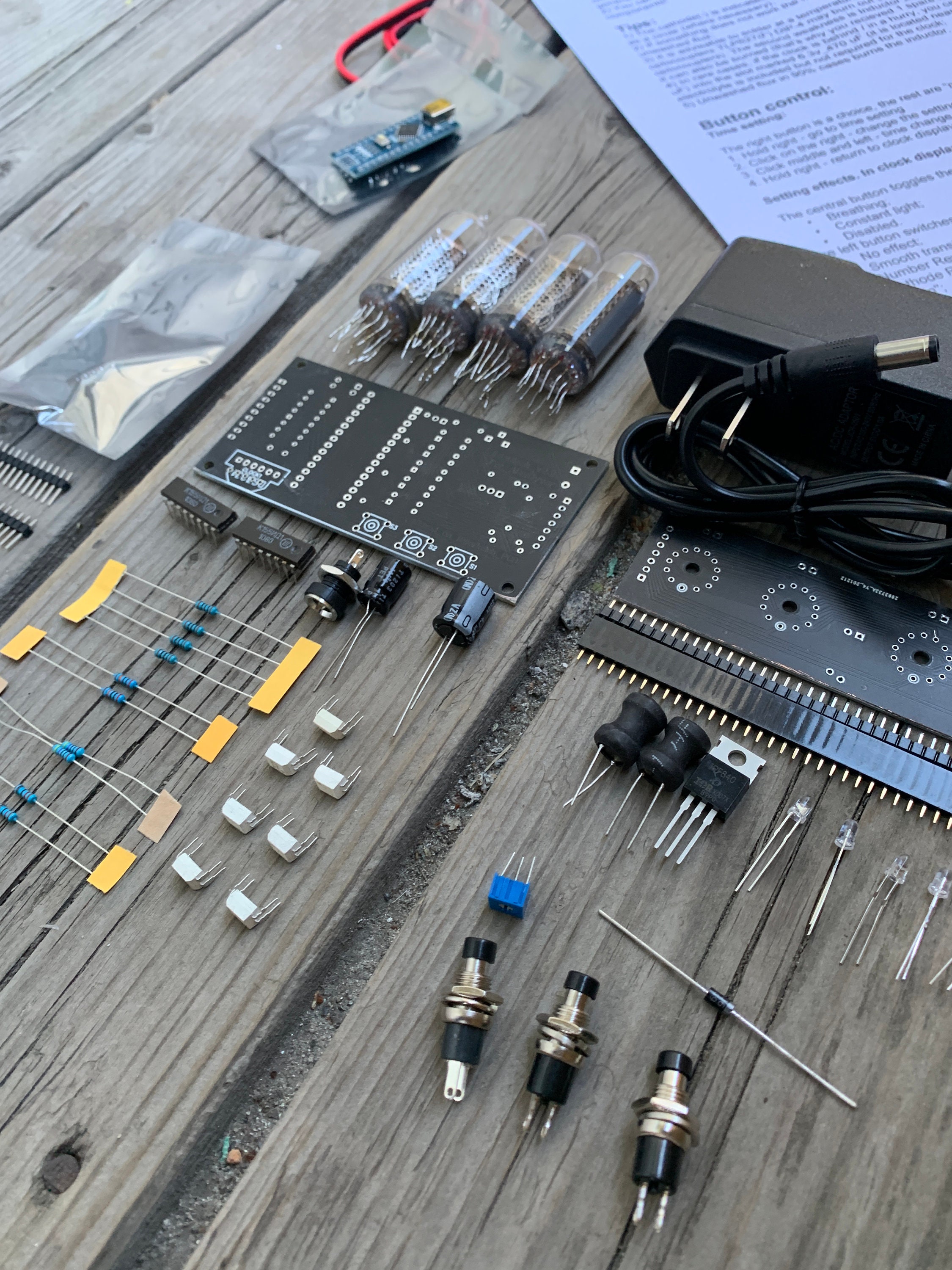 Nixie Clock Kit IN14 With tubes with Arduino and Power Etsy