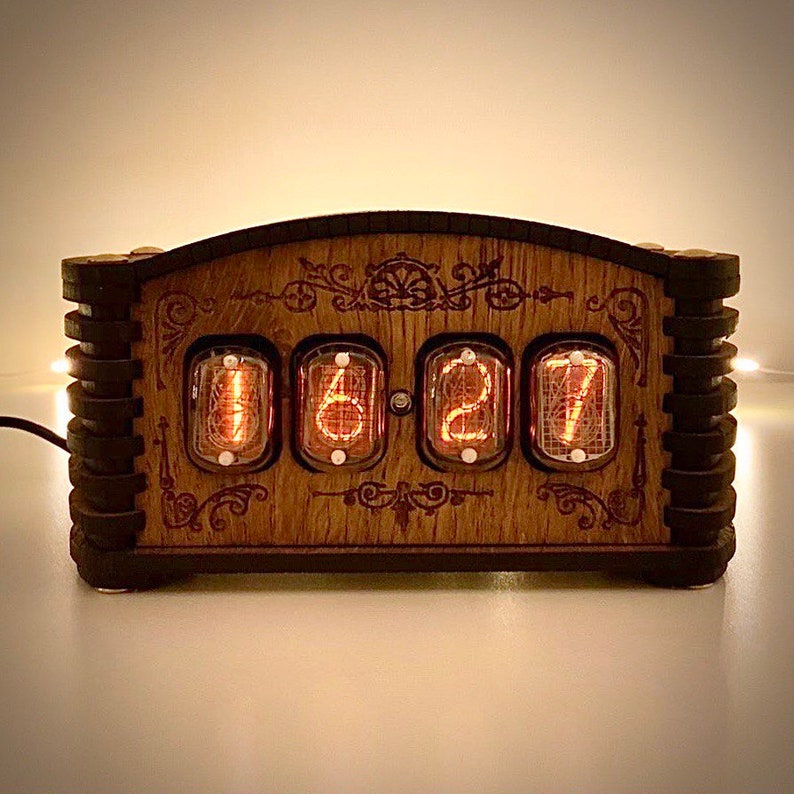 Nixie Clock Kit IN12 With tubes and Wooden Enclosure. Etsy