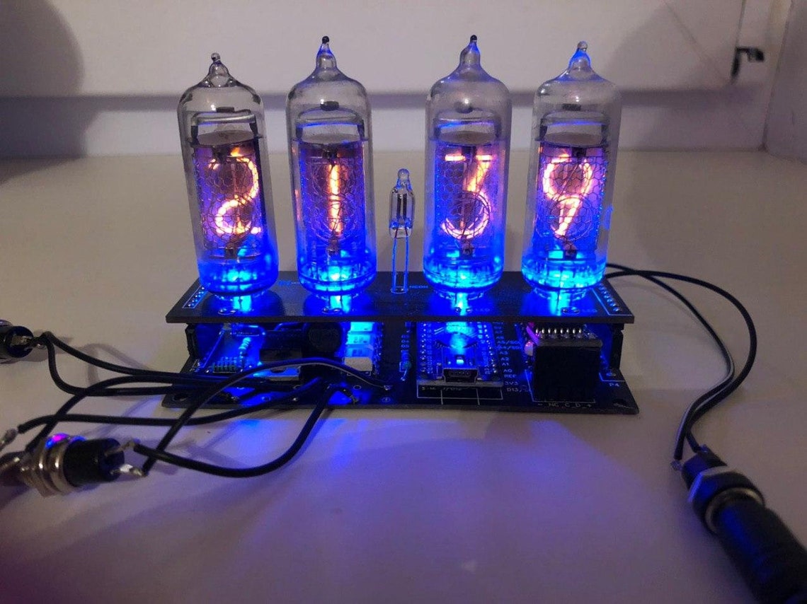 Nixie Clock Kit IN14 with Tubes With Arduino and Power Etsy