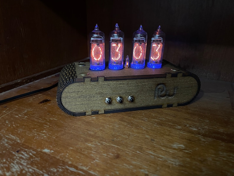 Nixie Tube Clock IN14 Gofra. Oak Enclosure. 24 or 12 Hours Etsy
