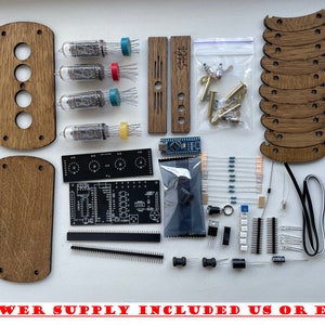 Nixie Clock Kit IN14 (With NEW Tubes, NEVER Used) and Wooden Enclosure.