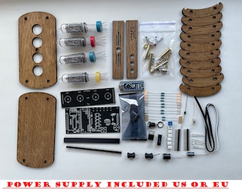 Nixie Clock Kit IN14 (With NEW Tubes, NEVER Used!!!) and Wooden Enclosure.