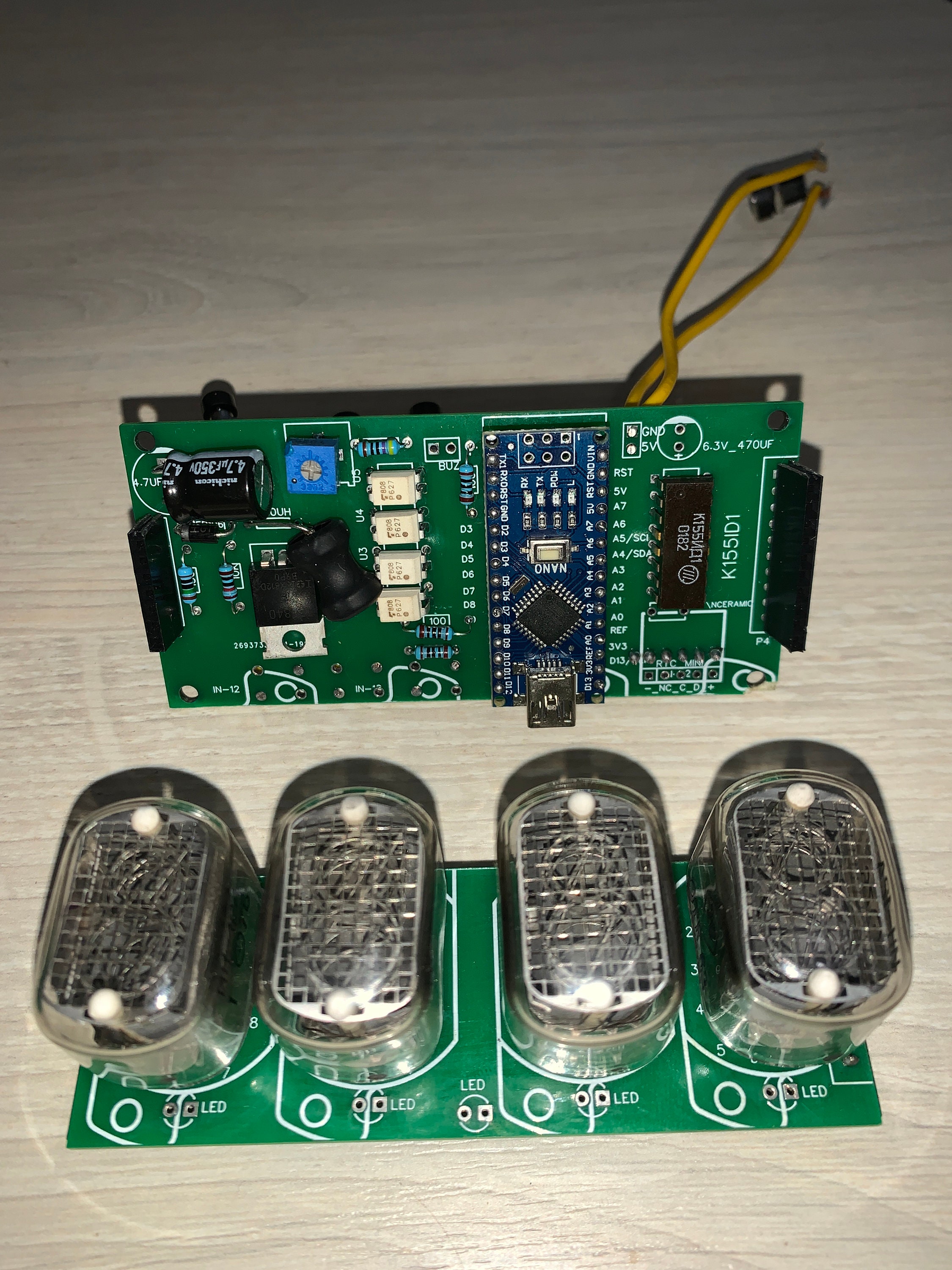 Nixie Clock Kit IN12 With tubes with Arduino and Power Etsy