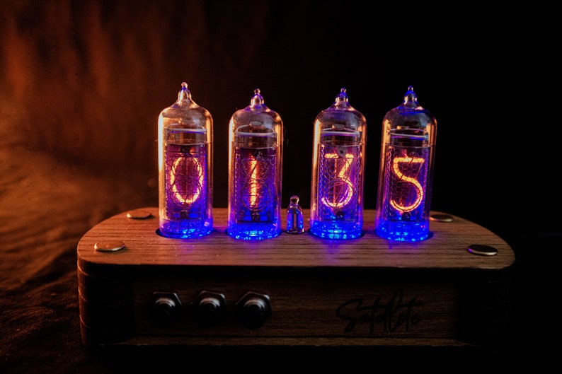 Nixie Clock Kit IN14 With tubes and Wooden Enclosure. UPS Fast Shipping Worldwide image 5