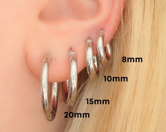 silver hoop earrings, silver chunky hoops, boho hoops, gold hoops, chunky hoops, thick hoops, silver earrings, silver hoops, boho earrings