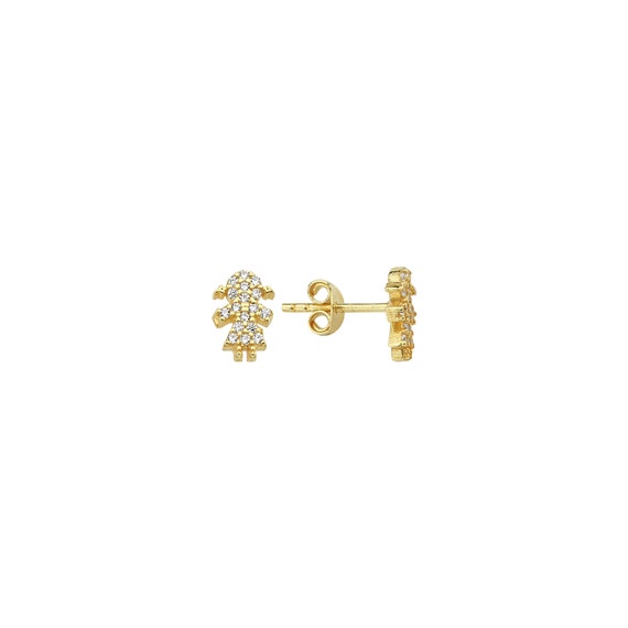 In Season Jewelry Gold Plated Extra Small Round Cubic Zirconia Screw India  | Ubuy