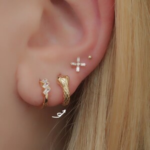 925 Ohrringe, Schlangen Ohrstecker, Schlangen Ohrringe, Gold Ohrstecker, Pave Ohrstecker, Schlangen Ohrstecker, cz Ohrstecker, zierliche Ohrstecker, gold Hoop Ohrringe
