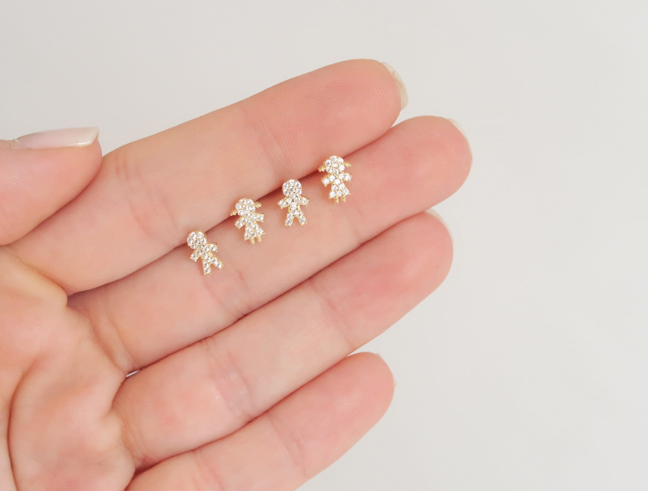 925 earrings BABY studs gold stud earrings boy girl Etsy