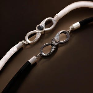 Personalize Projection Photo Bracelet, Minimalism Projection Charm Bracelets, Photo Memorial Bracelet, Custom Couple Bracelet