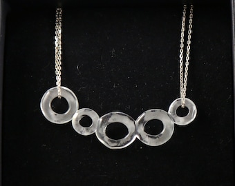 SOAP Unique glass and silver necklace