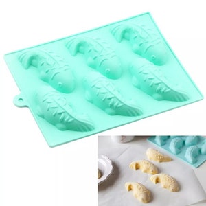 6 cavity soap mould mold for 3D Goldfish fish koi carp shape soap - approximately 75ml per cavity cake, candle, chocolate, resin - silicone