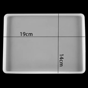 Small/medium rectangular rectangle silicone resin tray / placemat mould mold design size approx 19cm x 14cm x 1cm deep
