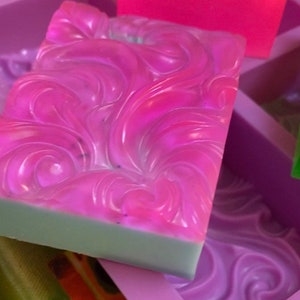 4 cavity rectangular 3D shaped swirl twirl soap melt pour cake mould mold for - approx  90ml soap, baking, sweet chocolate loaf - silicone