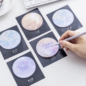 Delightful Planet themed set of 30 sticky notes for scrapbooking, page marking, card making, name labels, themed parties and so much more image 2