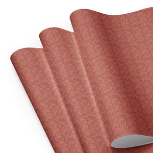 70s Retro Floral Wrapping Paper | Groovy Flowing Lines & Red Print | Set of 3 | Vintage Matte Finish | Perfect for Gifts Celebrations