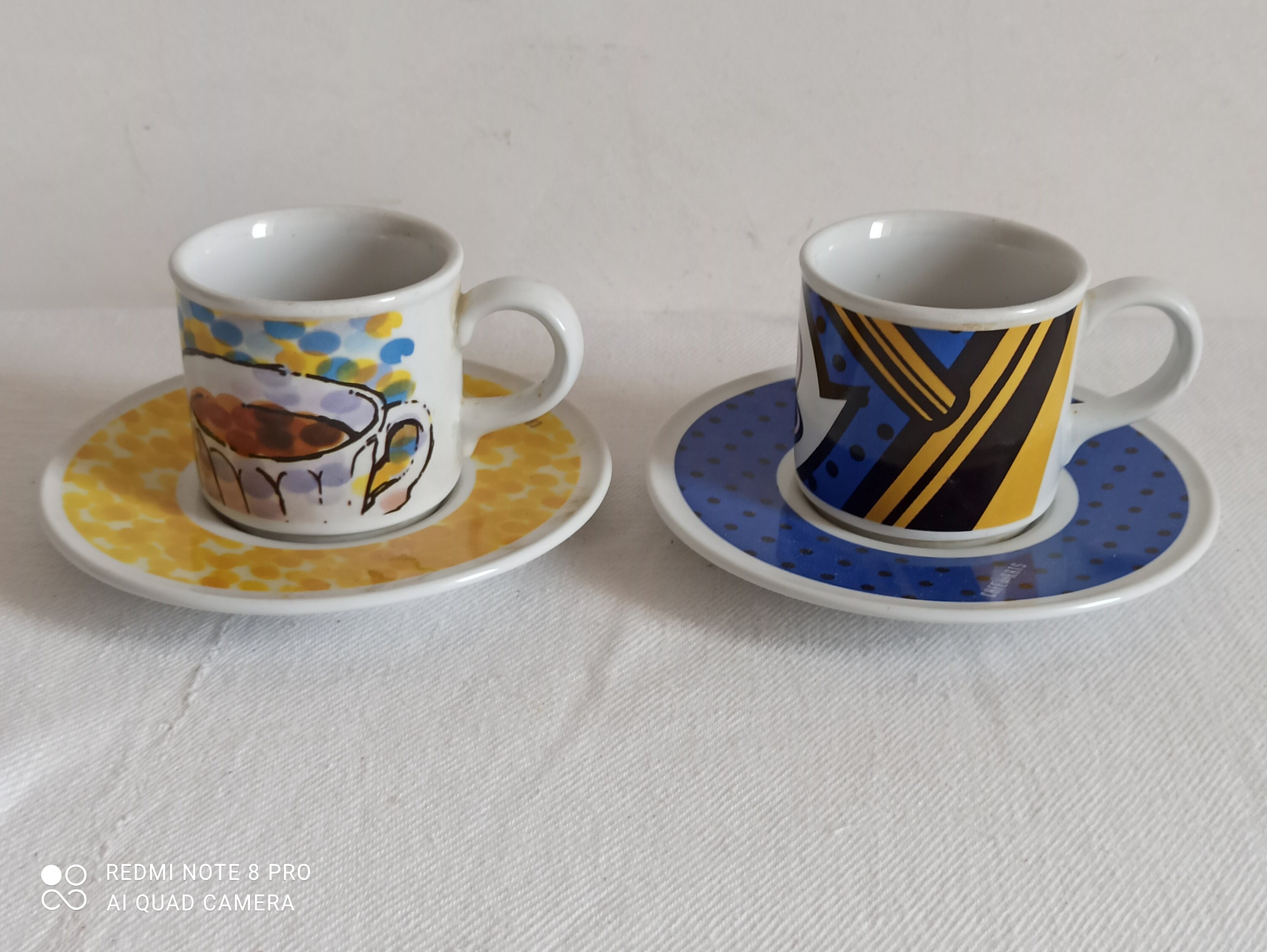 Lavazza, Cafe Des Arts Espresso Cups and Plates, Designer Cups, Tognana,  Espresso Mugs 