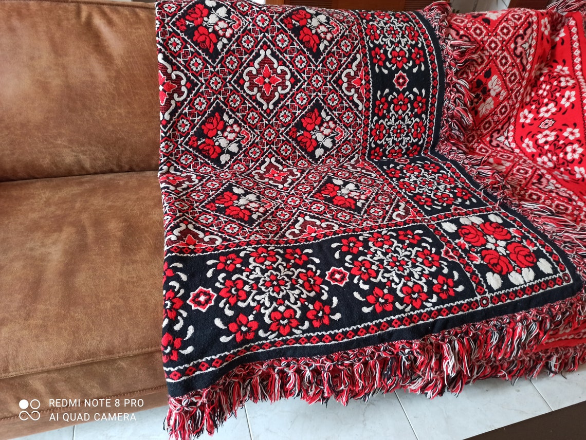 Vintage Italian Wool Blanket Vintage Bedspread Retro Etsy