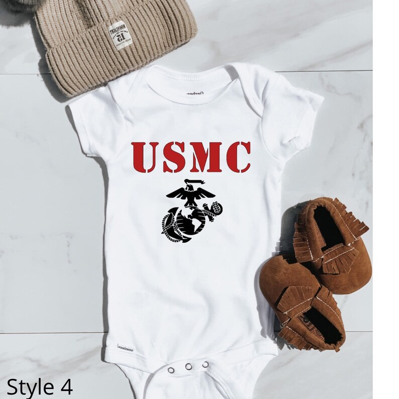 USMC Marine Grandpa Marine Baby Onesie Marine Dad Personalized Marine Gifts Marine|Devil Pup