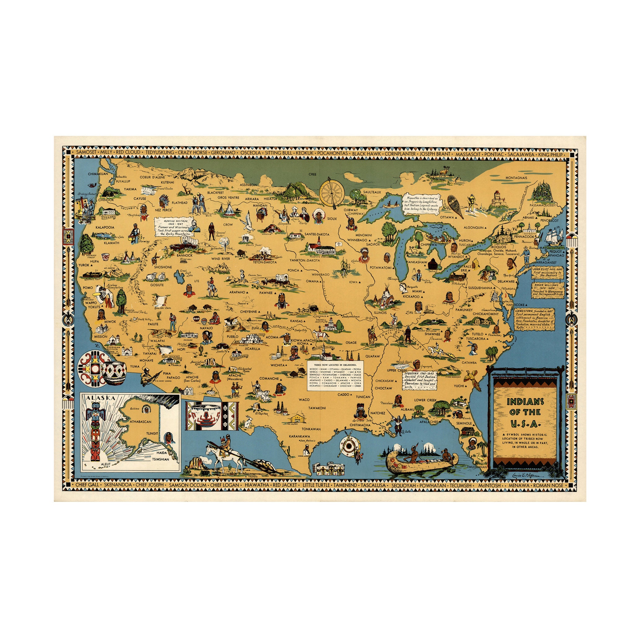 Native American Map Of Usa Native North American Indian Tribe Map Usa History Poster - Etsy Singapore
