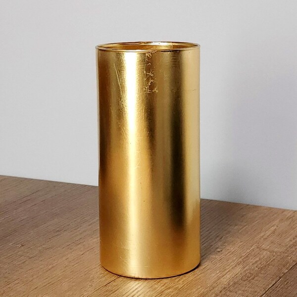 Gilded 7.25" Cylinder Vase