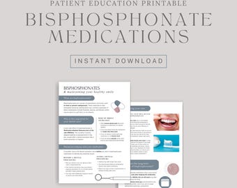 Bisphosphonates - Dental Patient Education Printable