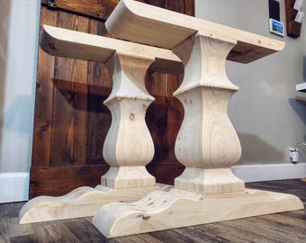 Wooden Trestle Table Pedestals: Southern Sophistication Design