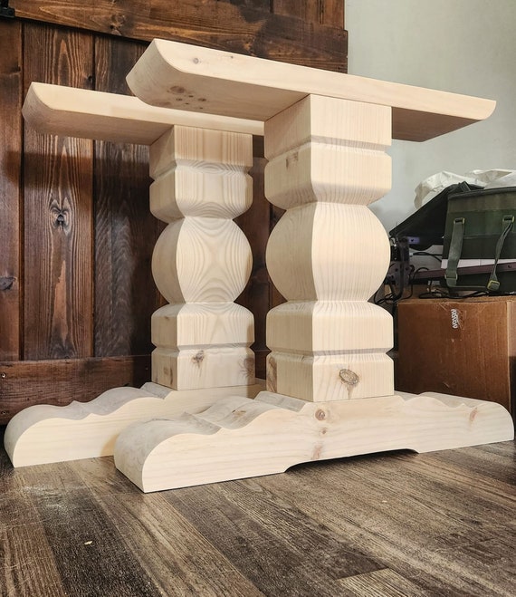Unfinished pedestal table online