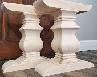 Trestle BENCH Pedestals(Set of 2 for 1 bench) "The Maverick" design