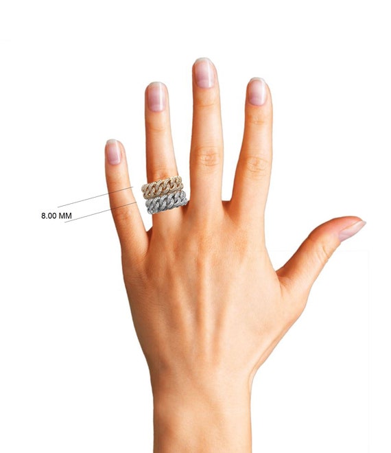 Icebox - Cuban Diamond Ring 14k Solid Gold 0.85ctw