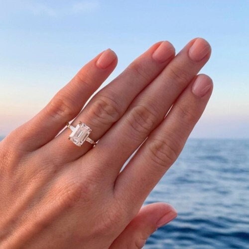 Baguette style cheap engagement rings